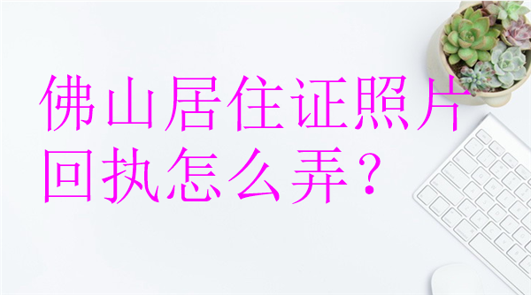佛山居住证照片回执怎么弄？
