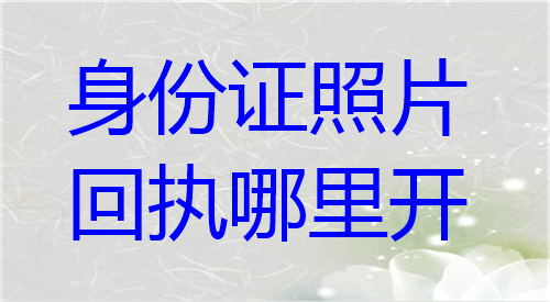 身份证照片回执哪里开？