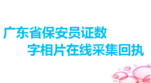 广东省保安证数字相片在线采集回执