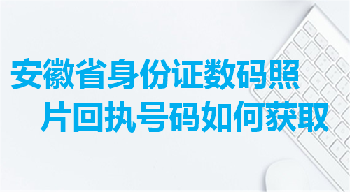 安徽省身份证数码照片回执号如何获取