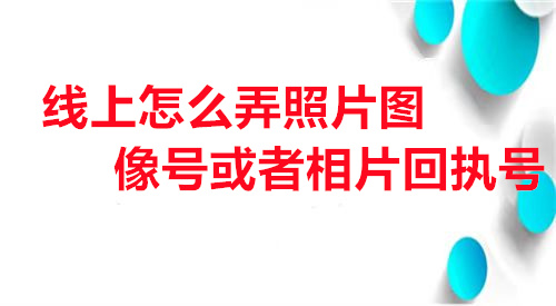 线上怎么弄照片图像号或者相片回执号