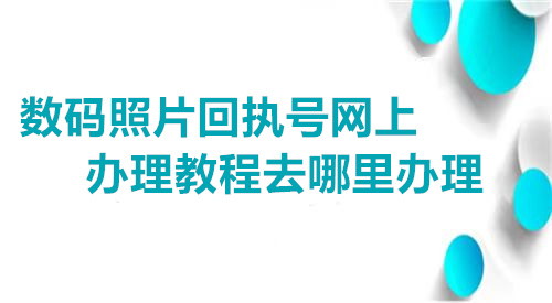 数码照片回执号网上办理教程去哪里办理