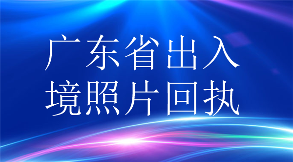 广东省出入境照片回执