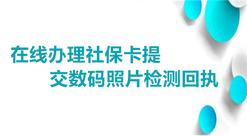 在线办理社保卡提交数码照片检测回执