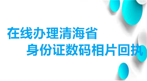 在线办理青海省身份证数码相片回执