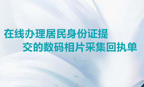 在线办理居民身份证提交的数码相片采集回执单