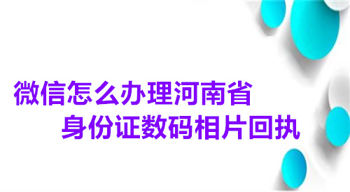 微信怎么办理湖南省身份证数码相片回执