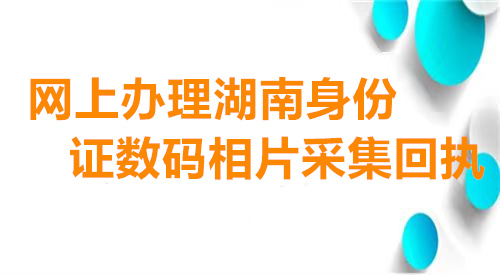 网上办理海南身份证数码相片采集回执