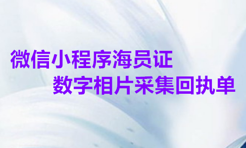 微信小程序海员证数字相片采集回执单