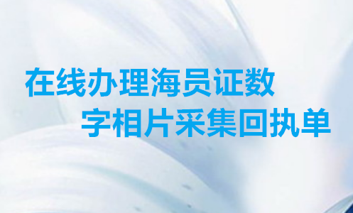 在线办理海员证数字相片采集回执单