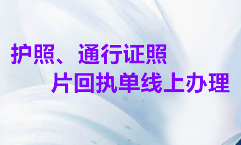 护照、通行证照片回执单线上办理