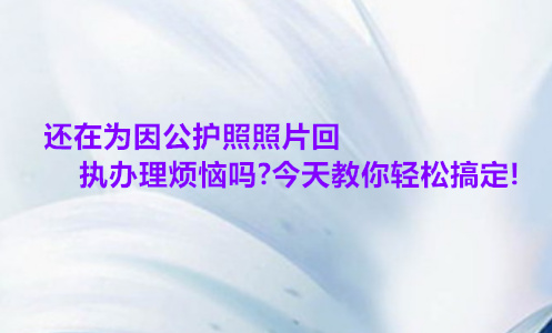 还在为因公护照照片回执办理烦恼吗？今天教你轻松搞定