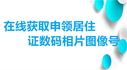 在线获取申领居住证数码相片图像号