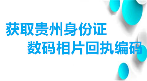 获取贵州驾驶证数码相片回执编码