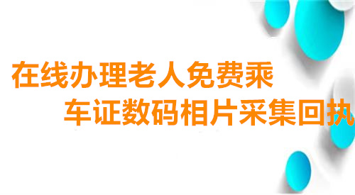 在线办理老人免费乘车数码相片采集回执