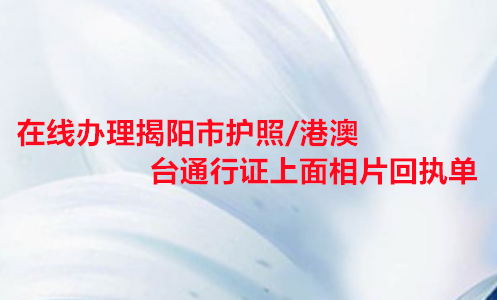 在线办理揭阳市护照/港澳台通行证数码相片回执单