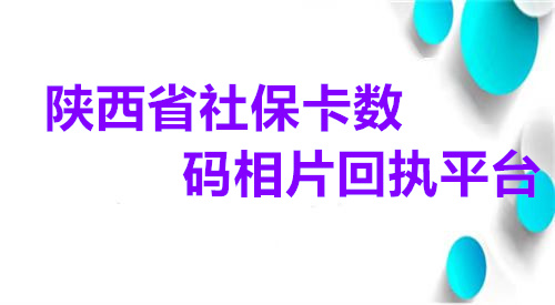 陕西省社保卡数码相片回执平台